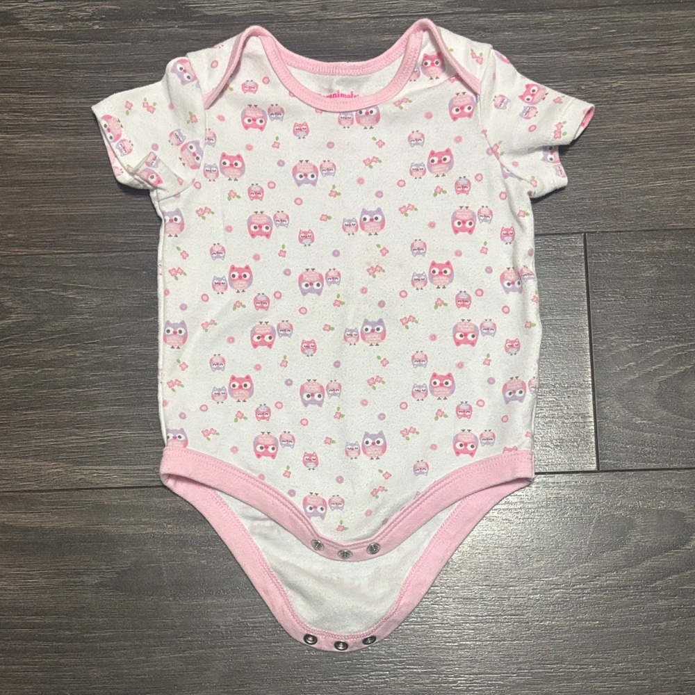 2/$10 Garanimals Pink Owl Pattern Bodysuit